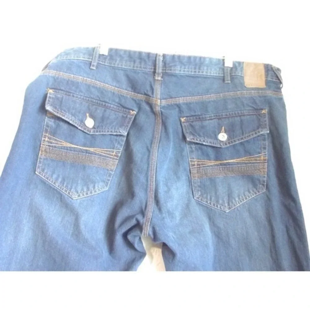 Sean John Hamilton Tapered‎ Relaxed Fit Jeans Mens Blue Denim Pants 42x32